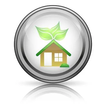 Eco house icon Ilustración de archivo