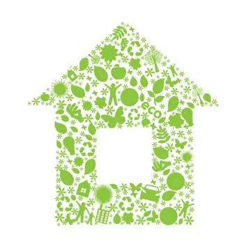 Eco house Stock Illustration