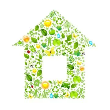 Eco house Stock Illustration