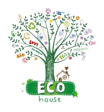 Eco house Stock Illustration