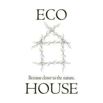 ECO HOUSE  Stock Illustration