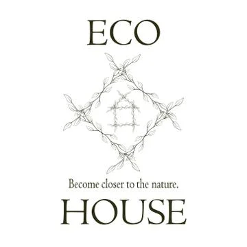 ECO HOUSE  Stock Illustration