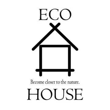 ECO HOUSE  Stock Illustration
