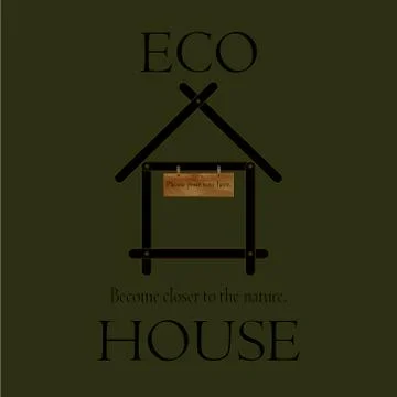 ECO HOUSE  Stock Illustration