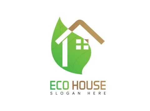 Eco house logo Stock Illustration