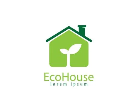 Eco house logo Stock Illustration