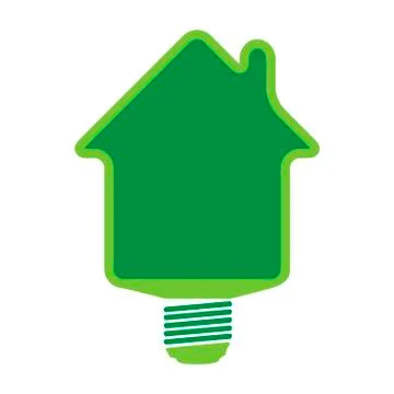Eco huse bulb Stock Illustration