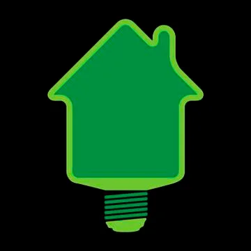 Eco huse bulb Stock Illustration