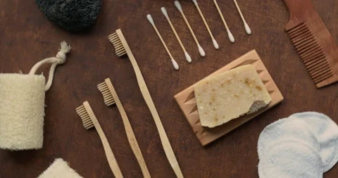 Eco hygiene accessories. Stock Footage 278450444