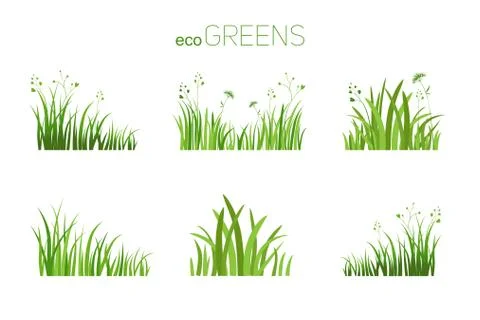 Eco icon grass Stock Illustration