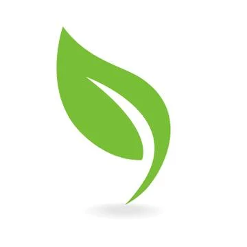 Eco icon green leaf Stock Illustration