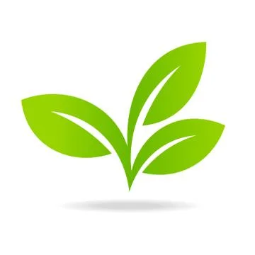 Eco icon with green leaf Stock Illustration