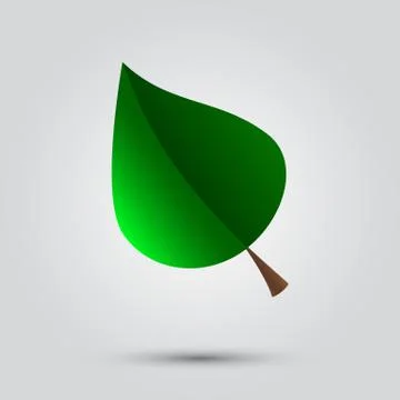 Eco icon with green leaf Stock Illustration