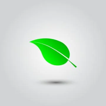 Eco icon with green leaf Stock Illustration