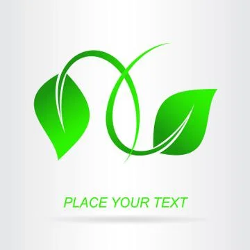 Eco icon green leaf. Stock Illustration