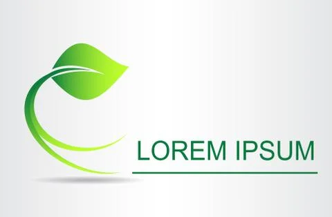Eco icon green leaf. Stock Illustration