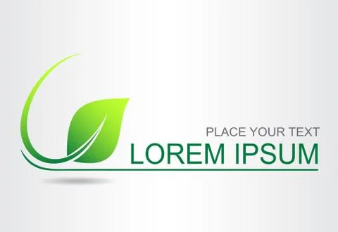Eco icon green leaf. Stock Illustration