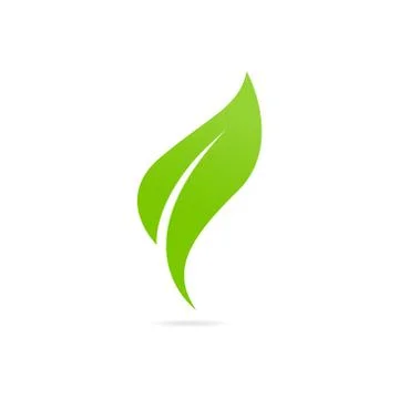 Eco icon green leaf. Stock Illustration