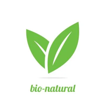 Eco icon green leaf vector illustration isolated Illustrazione stock