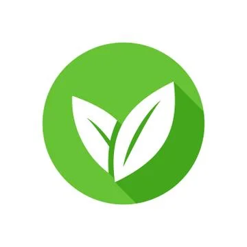 Eco icon green leaf vector illustration isolated Stock Illustration