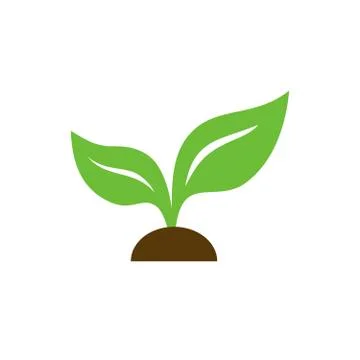 Eco icon green leaf vector illustration isolated Stock Illustration