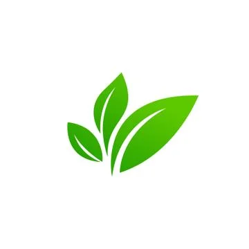Eco icon green leaf vector illustration isolated. Stock Illustration
