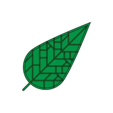 Eco icon green leaf vector illustration isolated Stock Illustration