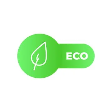 Eco icon green leaf vector illustration isolated Stock Illustration