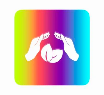 Eco icon green leaf vector illustration isolated Stock Illustration