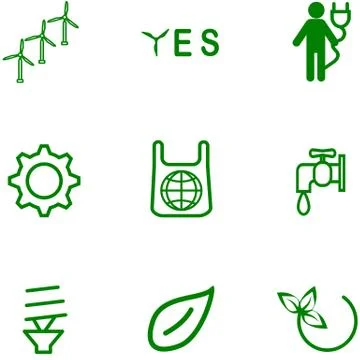 Eco icon 스톡 일러스트