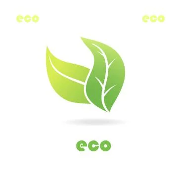 Eco icon leaves Stock Illustration