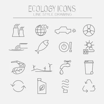 Eco icon set イラスト素材