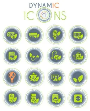 Eco icon set Stock Illustration