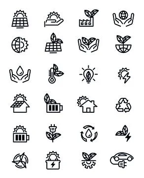 Eco icon set Stock Illustration