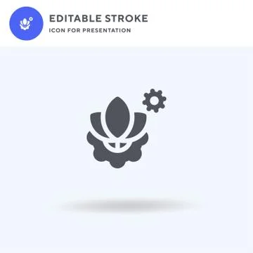 Eco icon vector, filled flat sign, solid pictogram isolated on white, logo Illustrazione stock