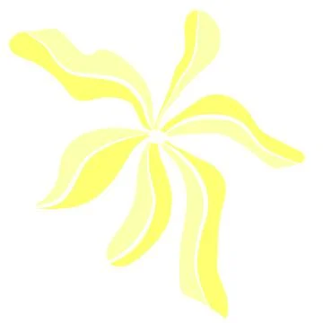 Eco icon yellow flower flat Stock Illustration