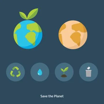 Eco icons Stock Illustration