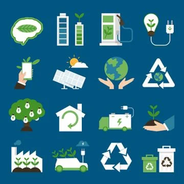 Eco icons Stock Illustration
