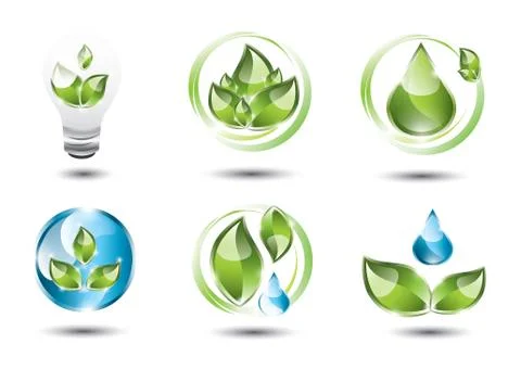 Eco icons Stock Illustration