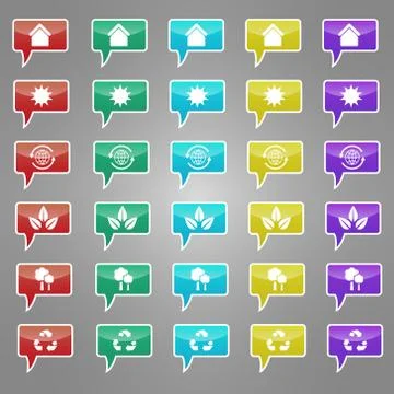 Eco icons Stock Illustration