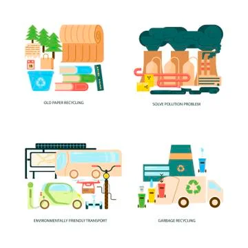 ECO icons set Stock Illustration