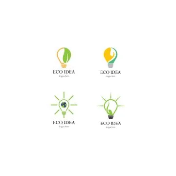Eco idea logo template Stock Illustration