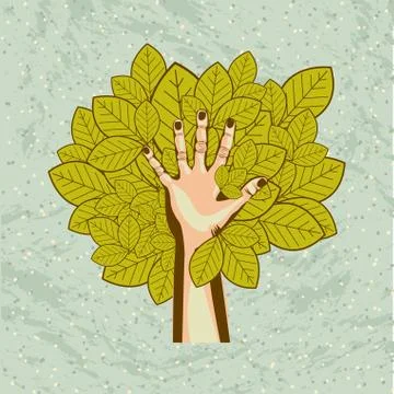 Eco ideas over pattern background vector illustration Illustrazione stock