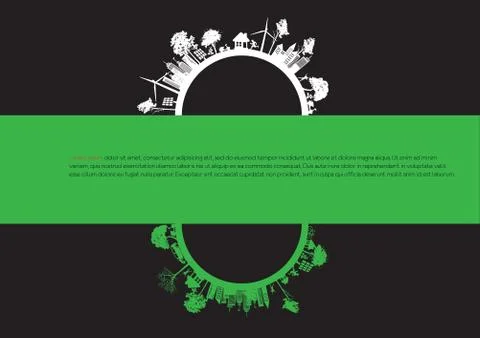 Eco infographic elements 스톡 일러스트