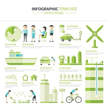 Eco Infographic Illustrazione stock