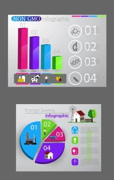 Eco infographic set Stock Illustration