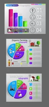 Eco infographic set Stock Illustration
