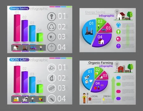 Eco infographic set Stock Illustration