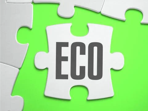 ECO - Jigsaw Puzzle with Missing Pieces Illustrazione stock