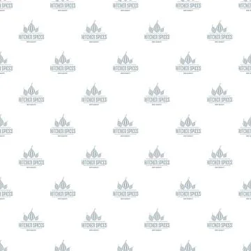 Eco kitchen spice pattern vector seamless Stock Illustration